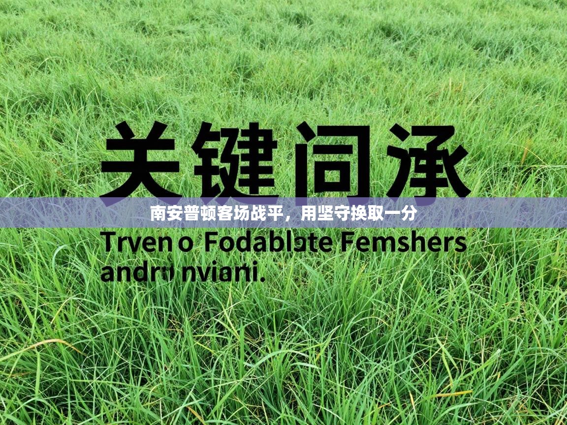 南安普顿客场战平，用坚守换取一分